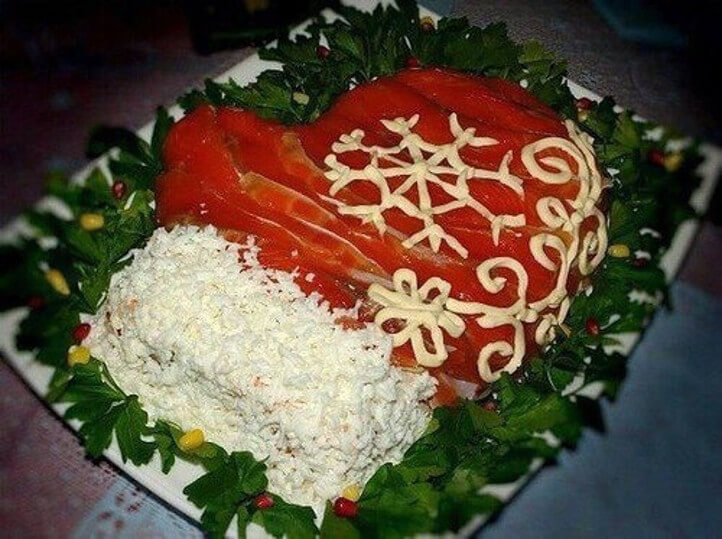Салат «Варежка Деда Мороза»