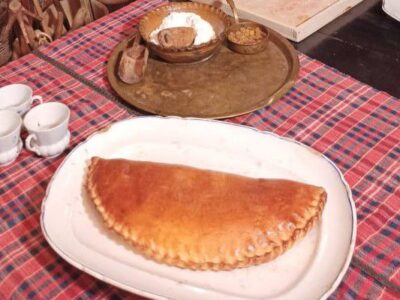 Загибень из картофеля с белыми грибами